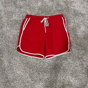 red running shorts
